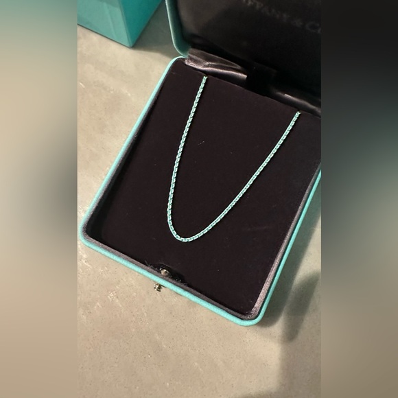 TIFFANY & CO "SPARKLER" BLUE ENAMEL COATED SILVER CHAIN/NECKLACE 100% AUTHENTIC - Picture 16 of 16